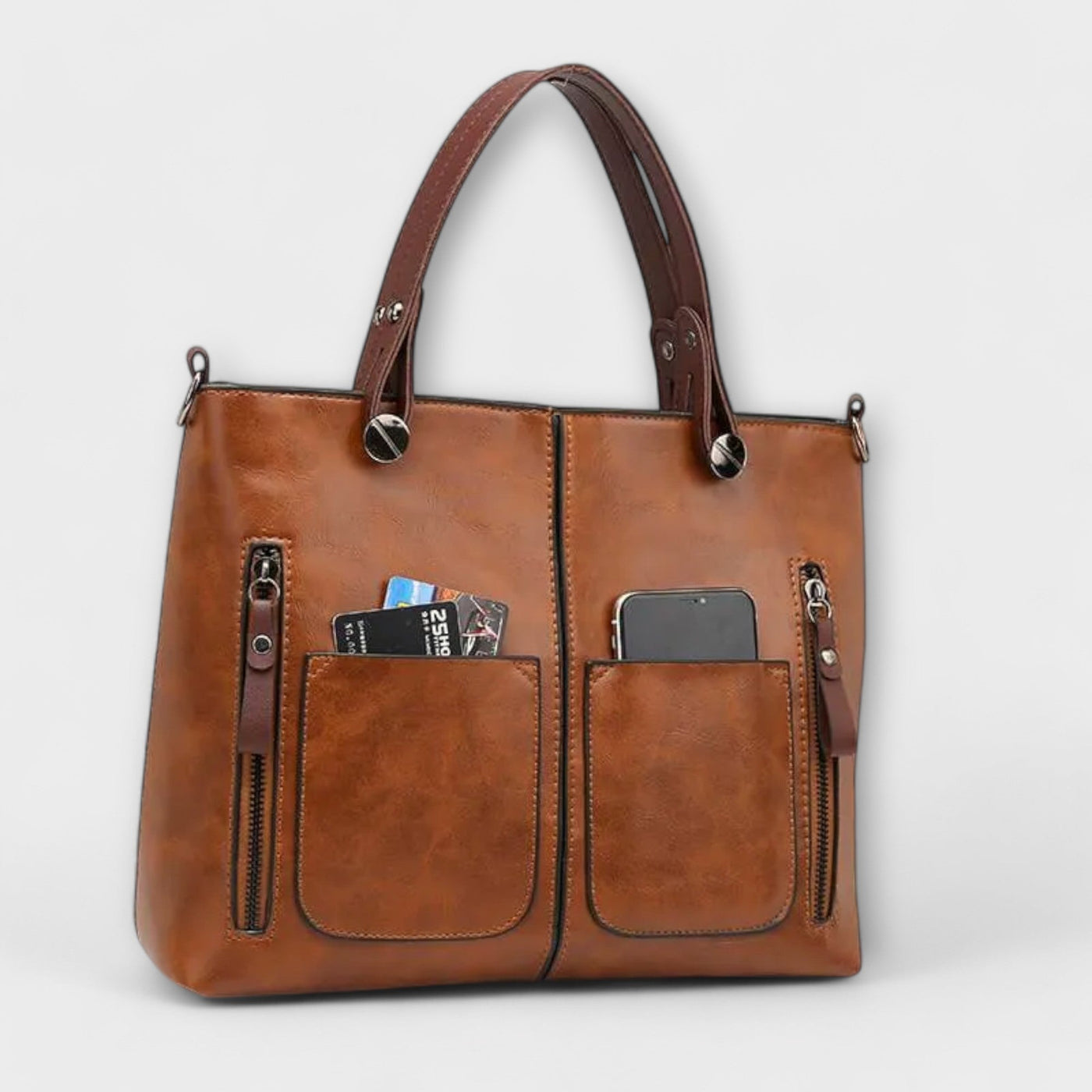 Maria. - Bolsa de couro elegante