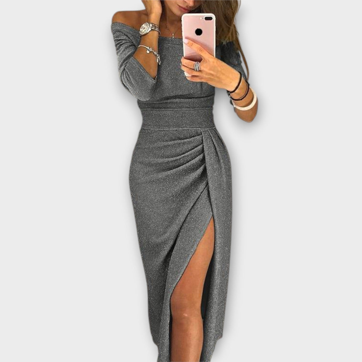 Lena - Vestido elegante sem ombros