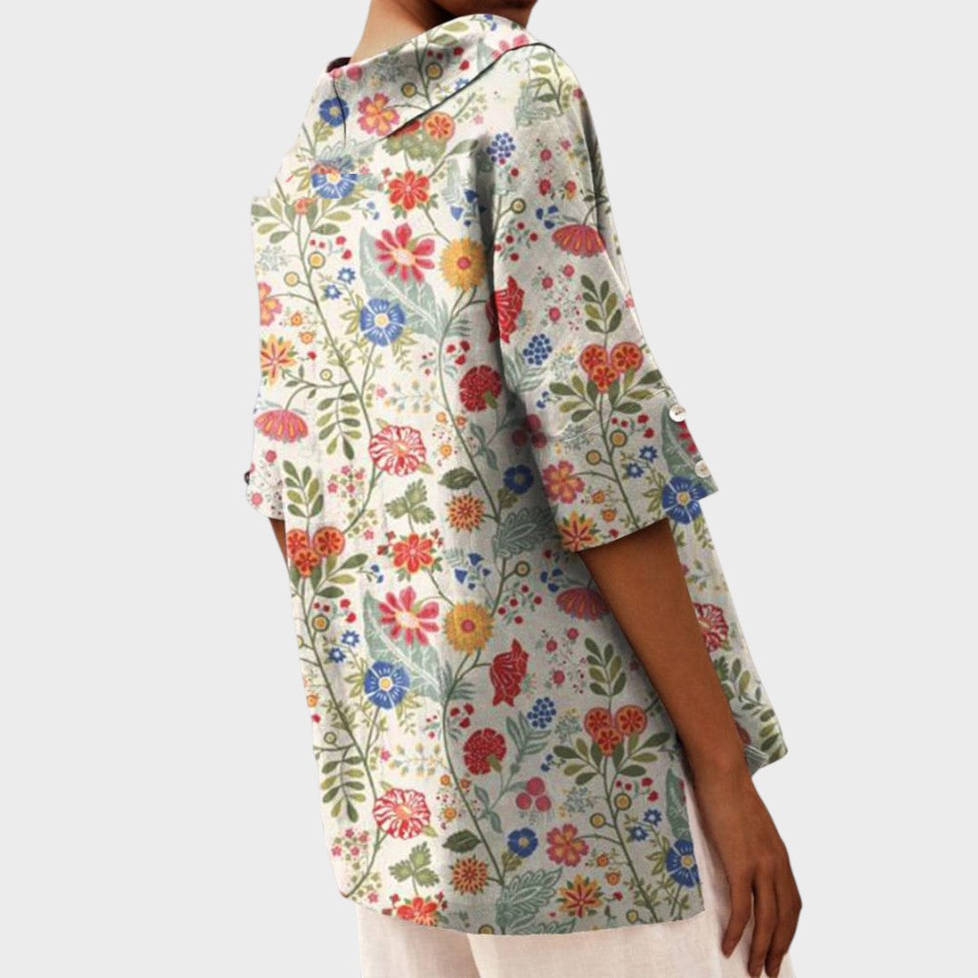 Flávia - Top Elegante em Linho