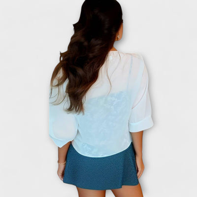 Olivia - Blusa com a frente aberta