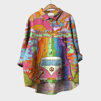 Flora - Camisa de linho de algodão