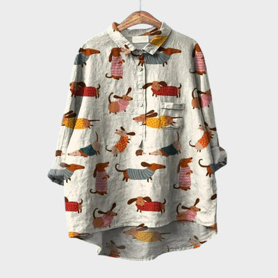 Flora - Camisa de linho de algodão