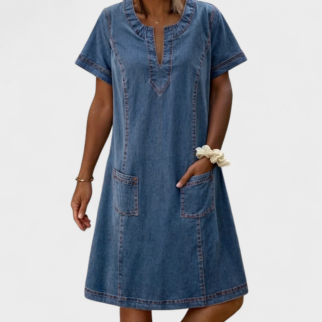 Julia - Vestido em ganga suave